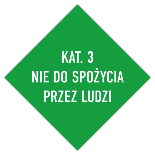 Przejdź do produktu Odpad kat. 3 NIE DO SPOŻYCIA PRZEZ LUDZI - tabliczka