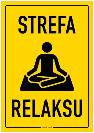 Strefa relaksu – tabliczka