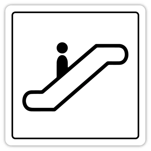 Przejdź do produktu Ruchome schody pictogram naklejka