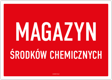 Magazyn środków chemicznych – tabliczka