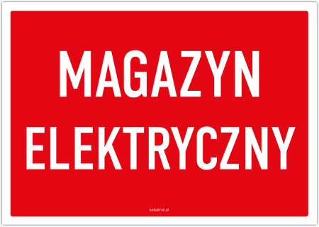 Magazyn elektryczny – tabliczka