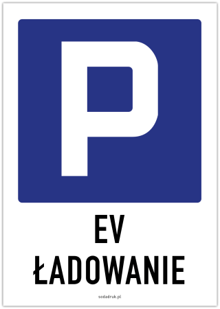 EV Ładowanie – tabliczka parkingowa