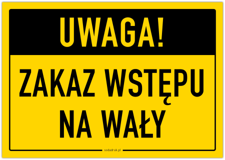Zakaz wstępu na wały – tabliczka