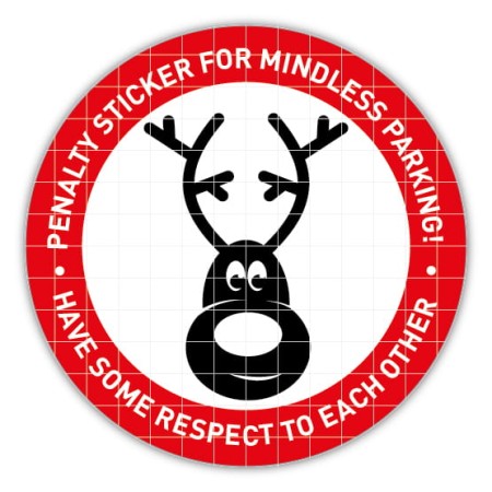 Penalty sticker for mindless parking fi 90mm na sztuki
