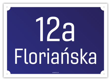 Numer domu – tabliczka granatowa