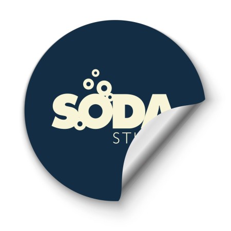 NAKLEJKI 55x55mm z LOGO Firmy 256szt.