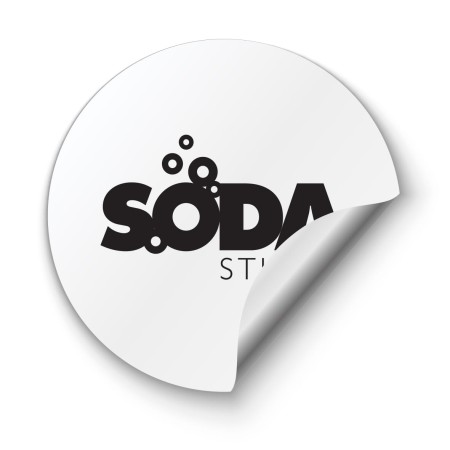 NAKLEJKI 55x55mm z LOGO Firmy 256szt.