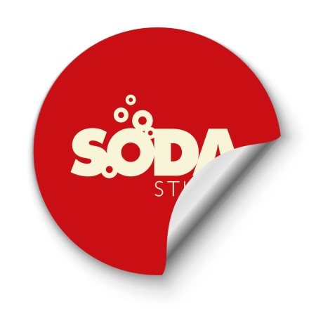 NAKLEJKI 125x125mm z LOGO Firmy 49szt.