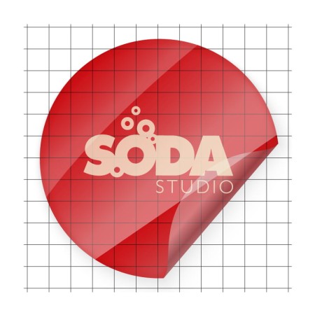 Naklejka koło przeźroczysta