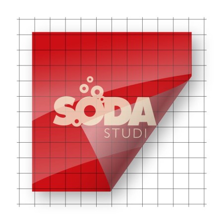 Naklejka kwadrat przeźroczysta