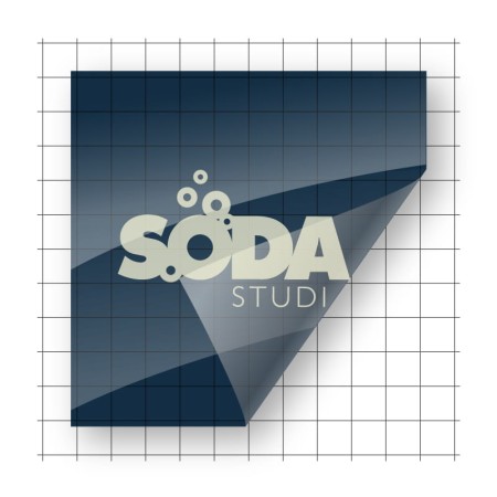 Naklejka kwadrat przeźroczysta