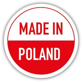 MADE IN POLAND, naklejki fi20mm, arkusz A4 108szt
