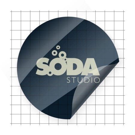 Naklejka koło przeźroczysta