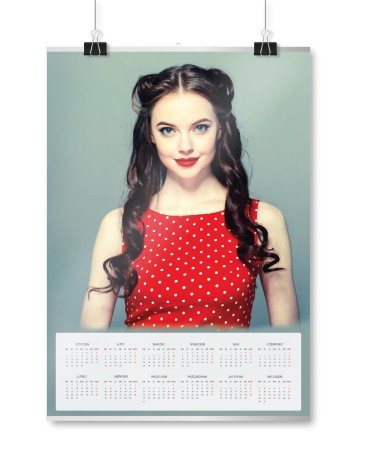 PIN-UP GIRL • kalendarz listwowy v2 • rozmiar: A2 (594x420mm)