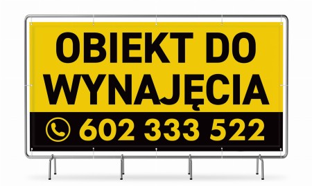 OBIEKT DO WYNAJĘCIA - baner gotowy do powieszenia
