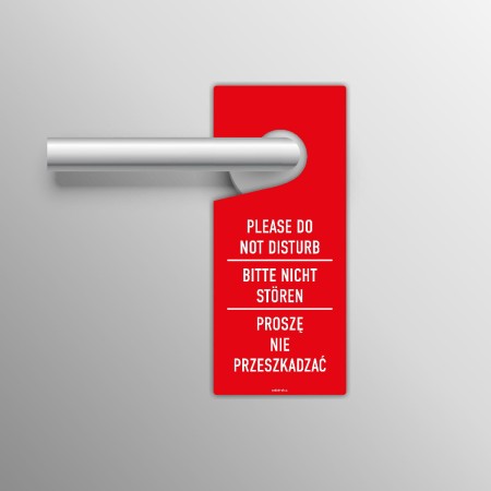 Zawieszka na drzwi - sprzątanie pokoju/nie przeszkadzać