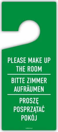 Zawieszka na drzwi - sprzątanie pokoju/nie przeszkadzać