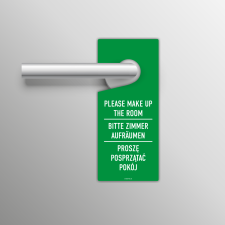 Zawieszka na drzwi - sprzątanie pokoju/nie przeszkadzać