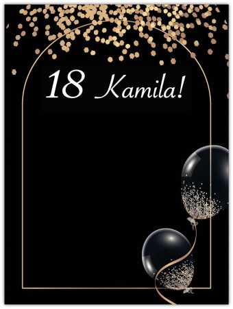 Baner/tło fotograficzne - 18 urodziny - 200x150cm