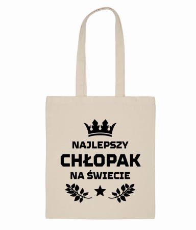 Najlepszy chłopak - torba bawełniana z nadrukiem