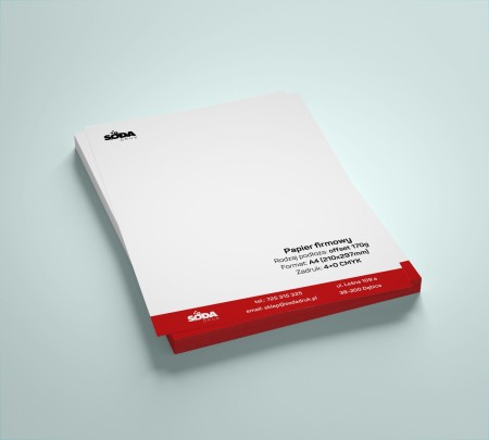 Papier firmowy, rozmiar: A4, Offset 170g