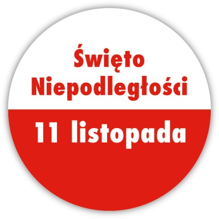 Święto Niepodległości 11 listopada – naklejki • 20 szt. v1
