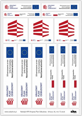 naklejki KPO formatka A4 mix