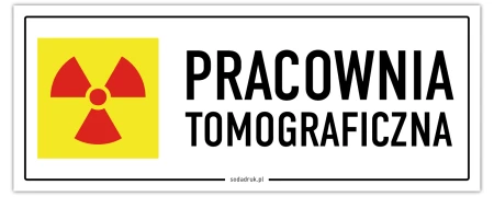 Pracownia tomograficzna - tabliczka