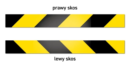 Wizualizacja - taśma podłogowa żółto-czarna