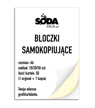 Bloczki samokopiujące, rozmiar: A6 (148x105mm), 50 kartek