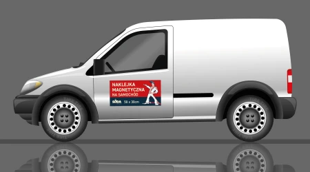 Naklejka magnetyczna na samochód z Twoją grafiką 50x30cm