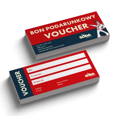 Vouchery standardowe dwustronne DL, 350g, 250szt.