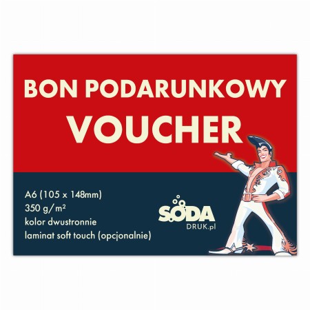 Vouchery standardowe A6, 350g, 250szt.