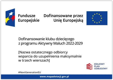 Program Aktywny Maluch+ klub dziecięcy - tablica FERS+KPO format A