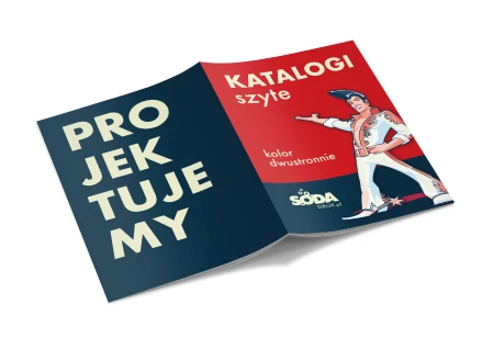 Katalogi szyte A5, 12 stron + 4 okładka