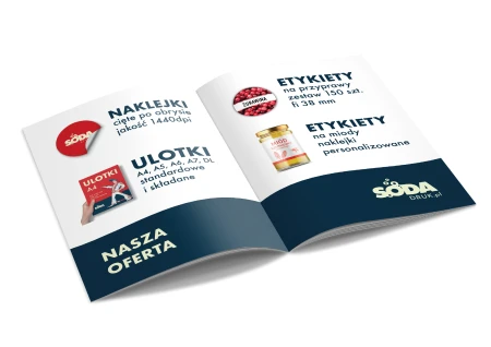 Katalogi szyte A5, 12 stron + 4 okładka