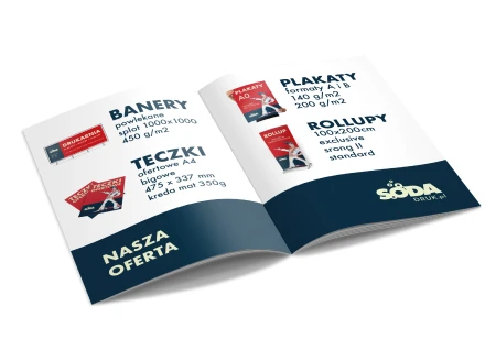 Katalogi szyte A5, 12 stron + 4 okładka