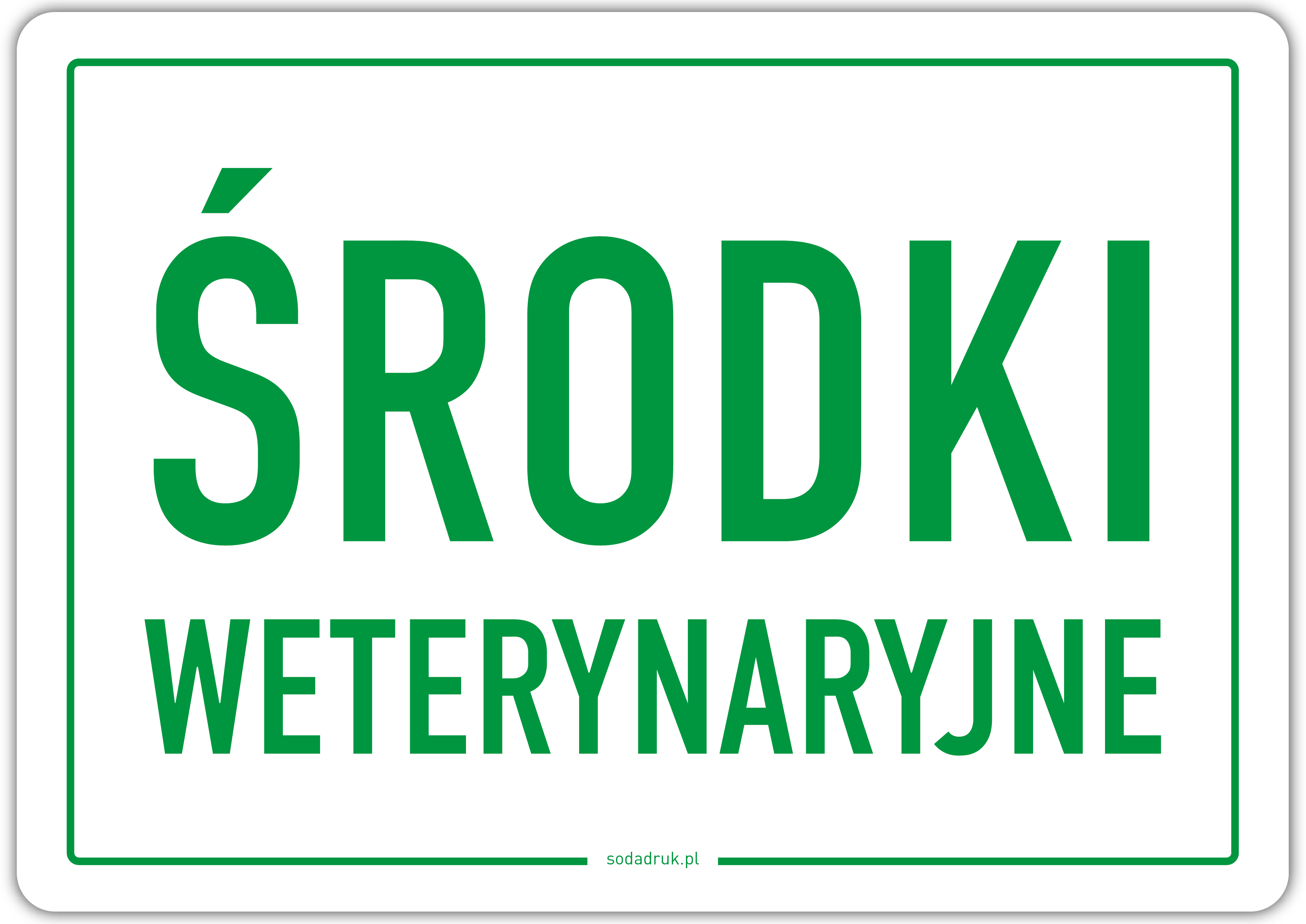 Środki weterynaryjne - naklejka