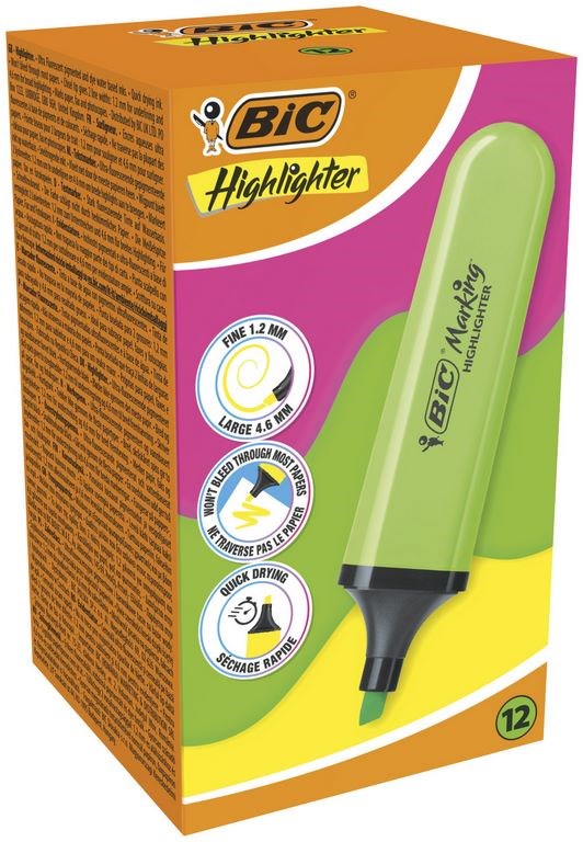Zakreślacz Bic Flat Neon - zielony Zakreślacz Bic Flat Neon - zielony