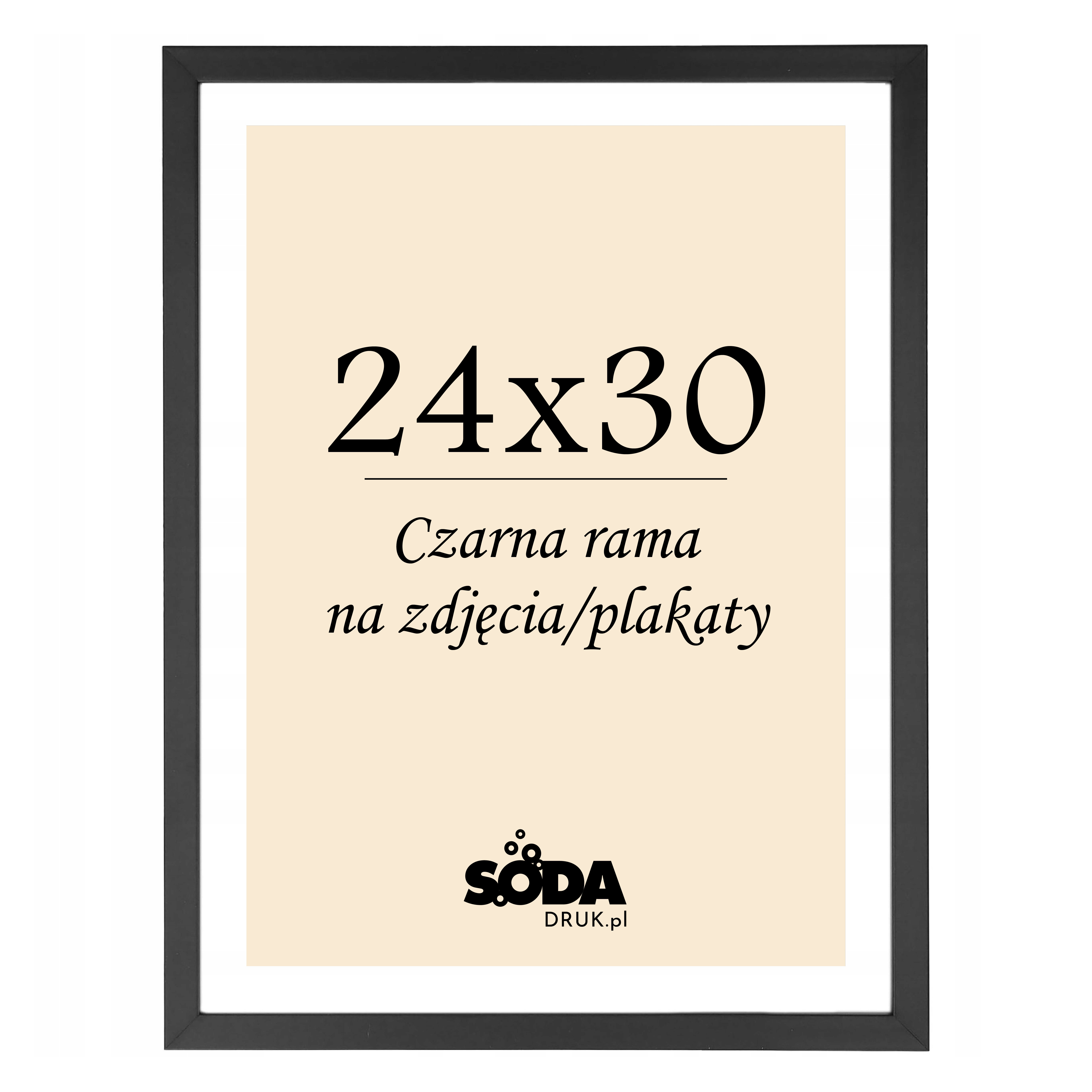 Czarna rama na zdjęcia/plakaty - 24x30cm