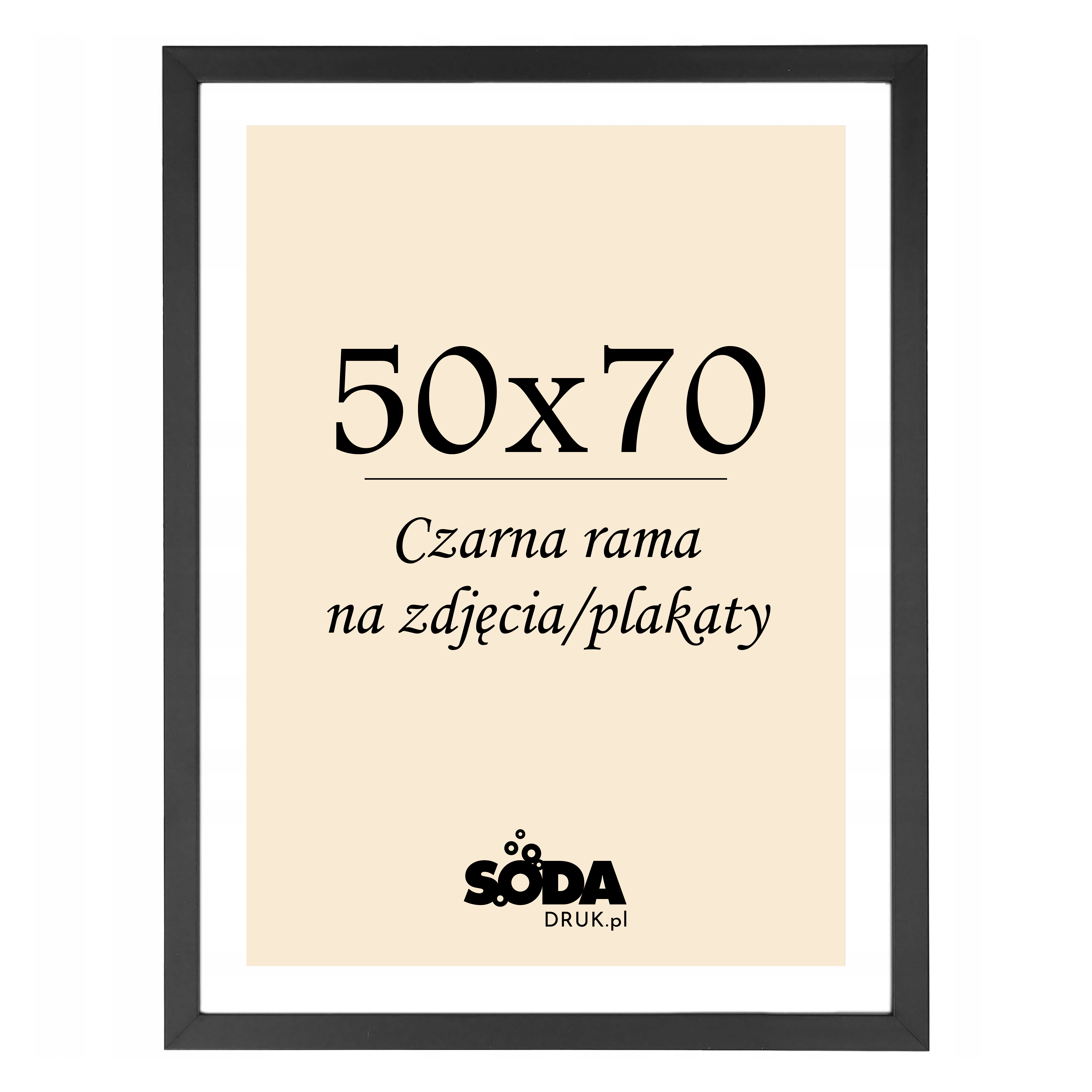 Czarna rama na zdjęcia/plakaty - 50x70cm