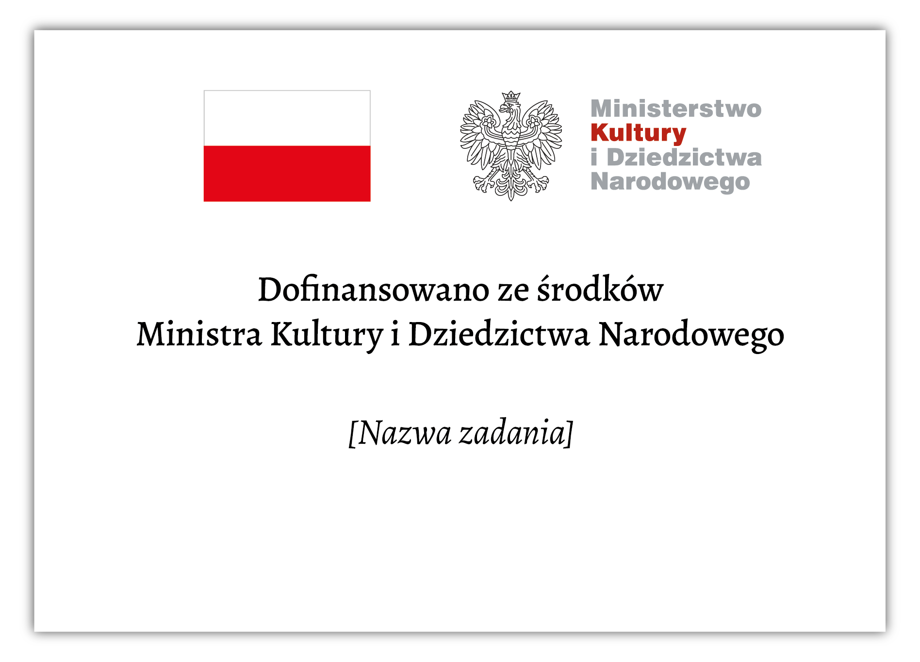 Dofinansowano ze środków MKiDN - tabliczka