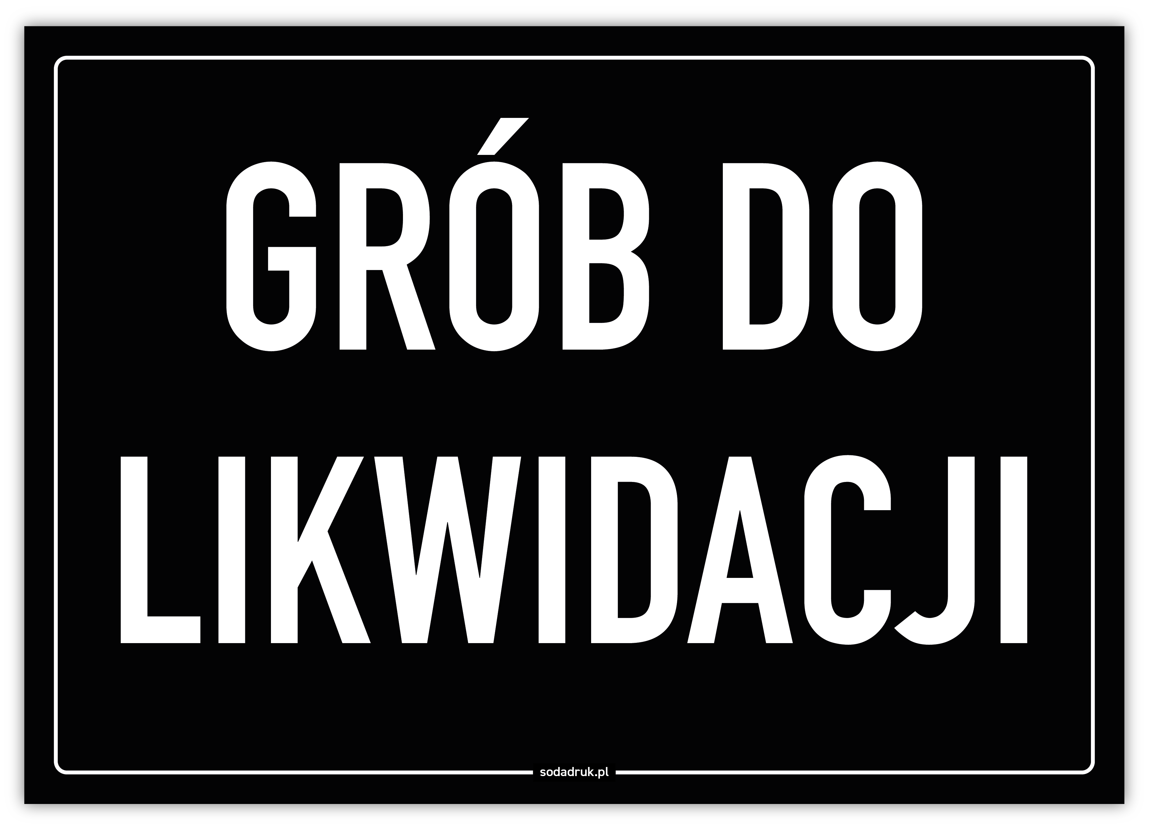 Grób do likwidacji - tabliczka na cmentarz