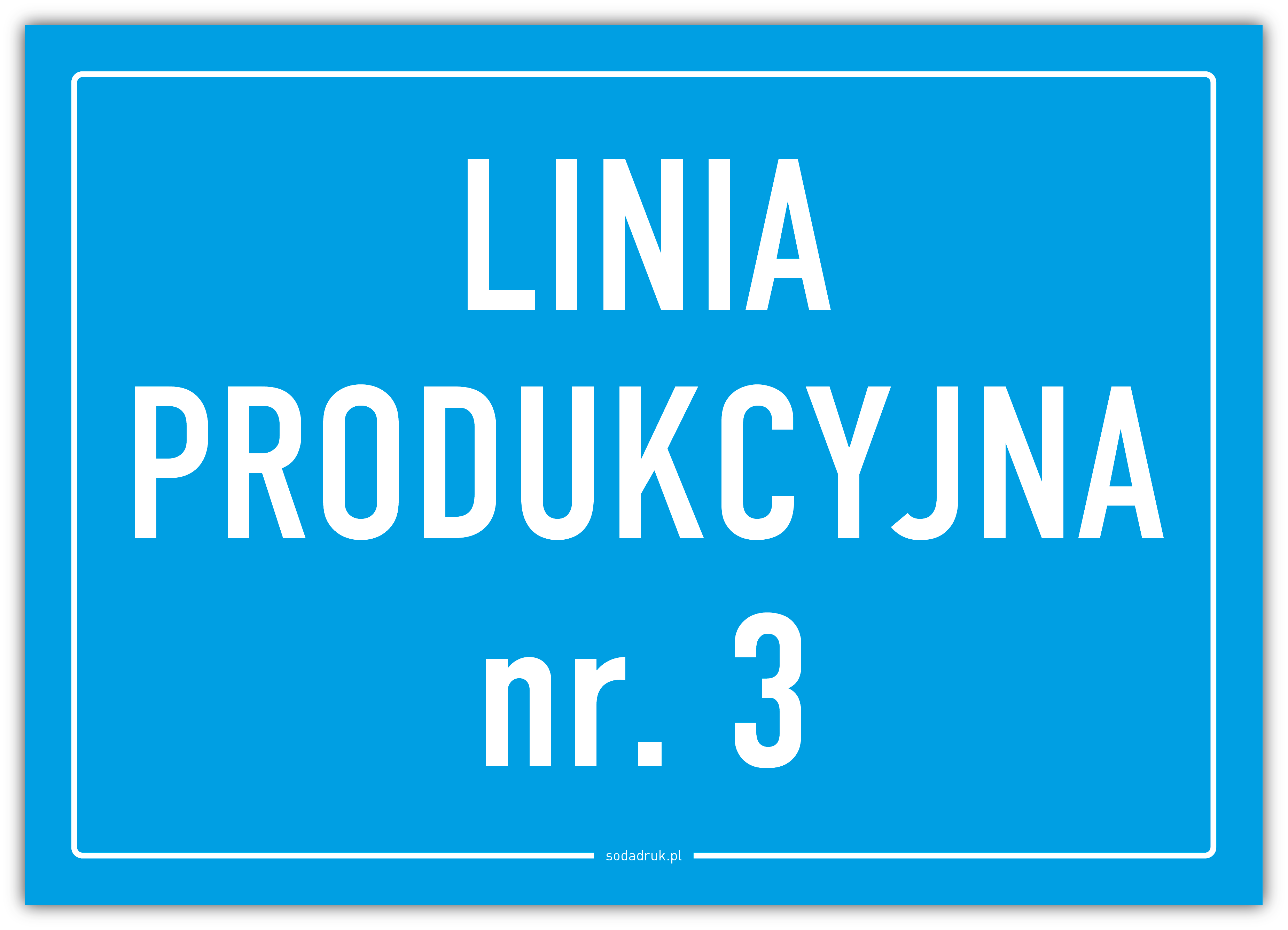 Linia produkcyjna z numerem – tabliczka