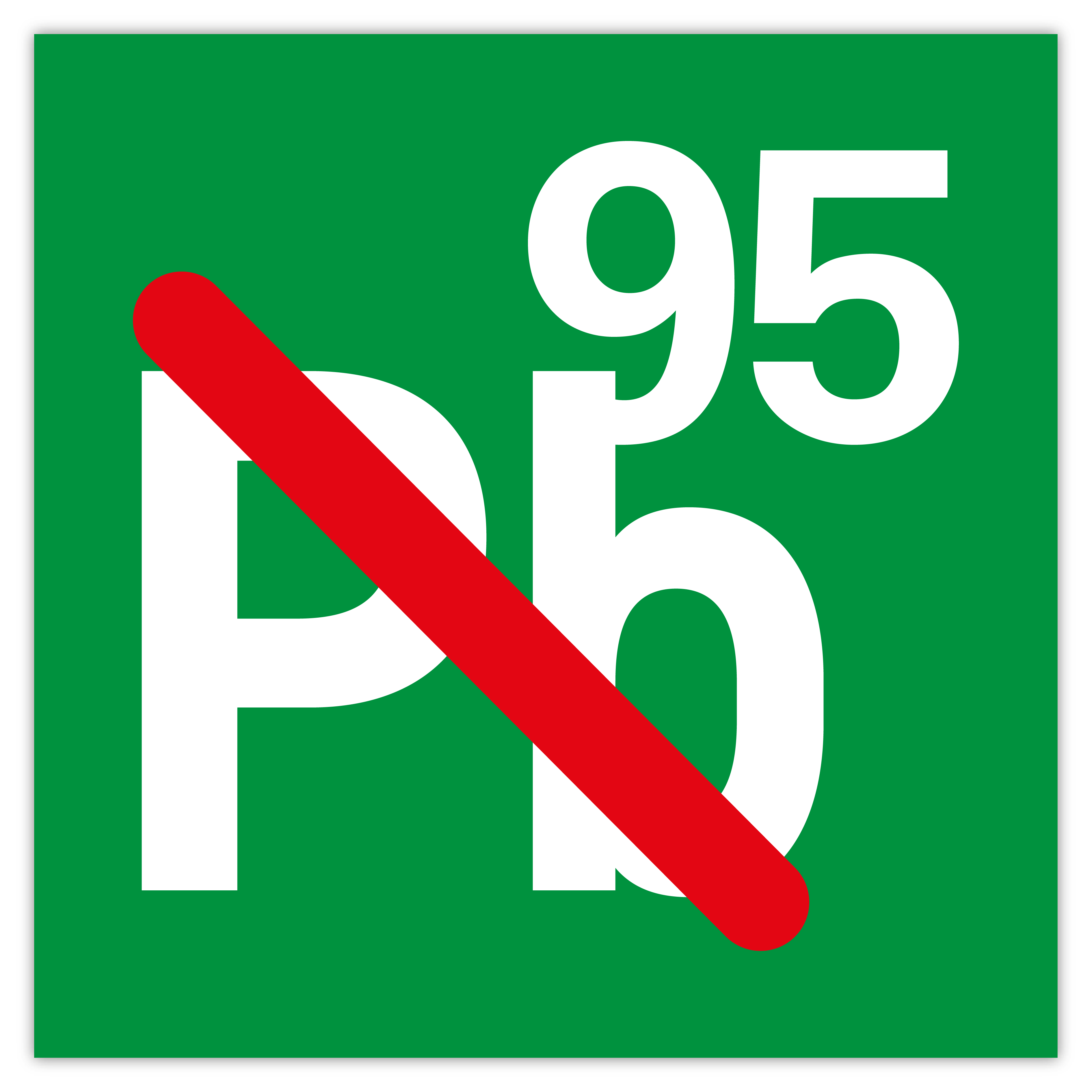 Paliwo bezołowiowe - 95 oktanów PB95 - tabliczka