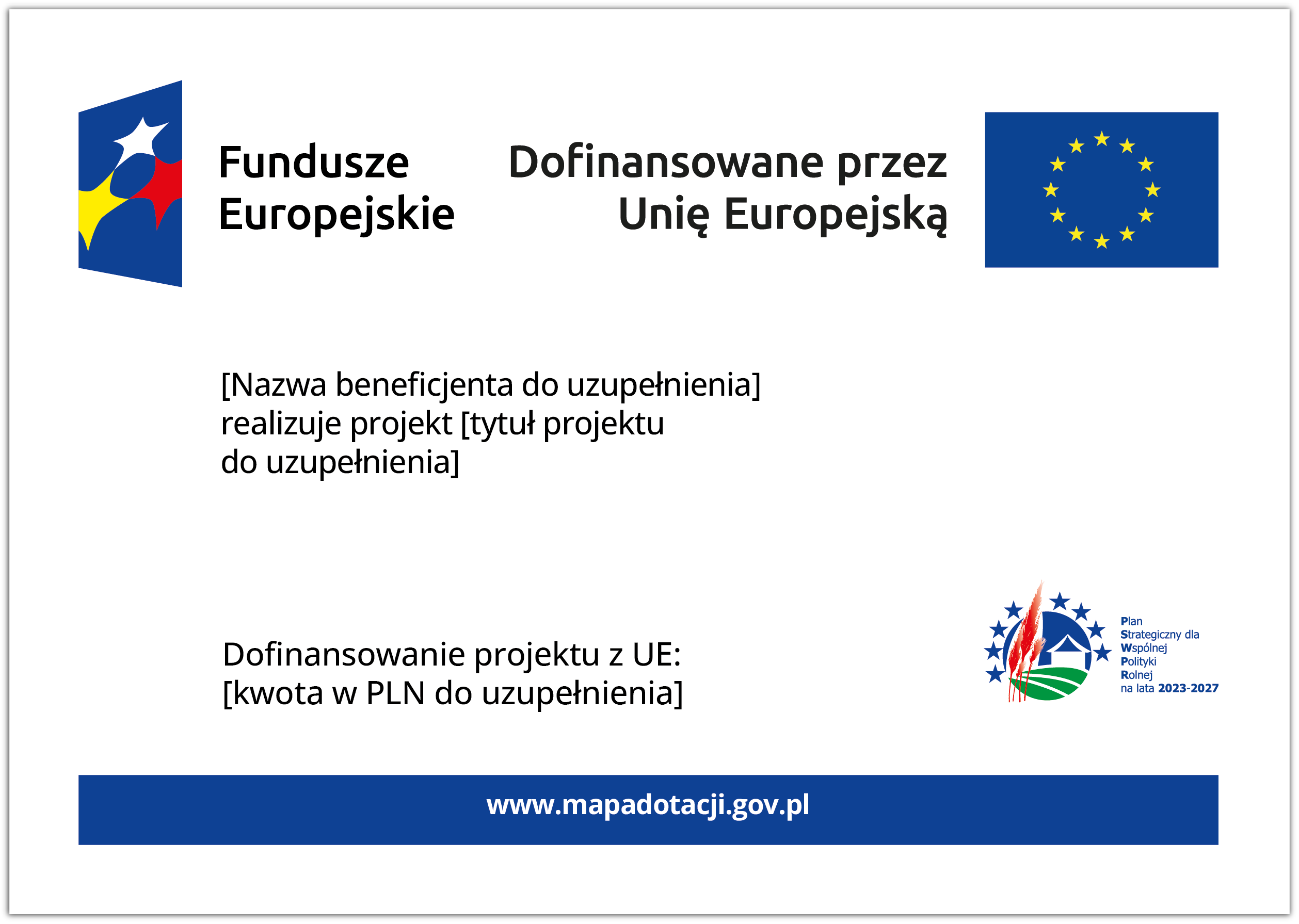 Plakat informacyjny wielofunduszowy LSR,plakat A3, 250g/m2