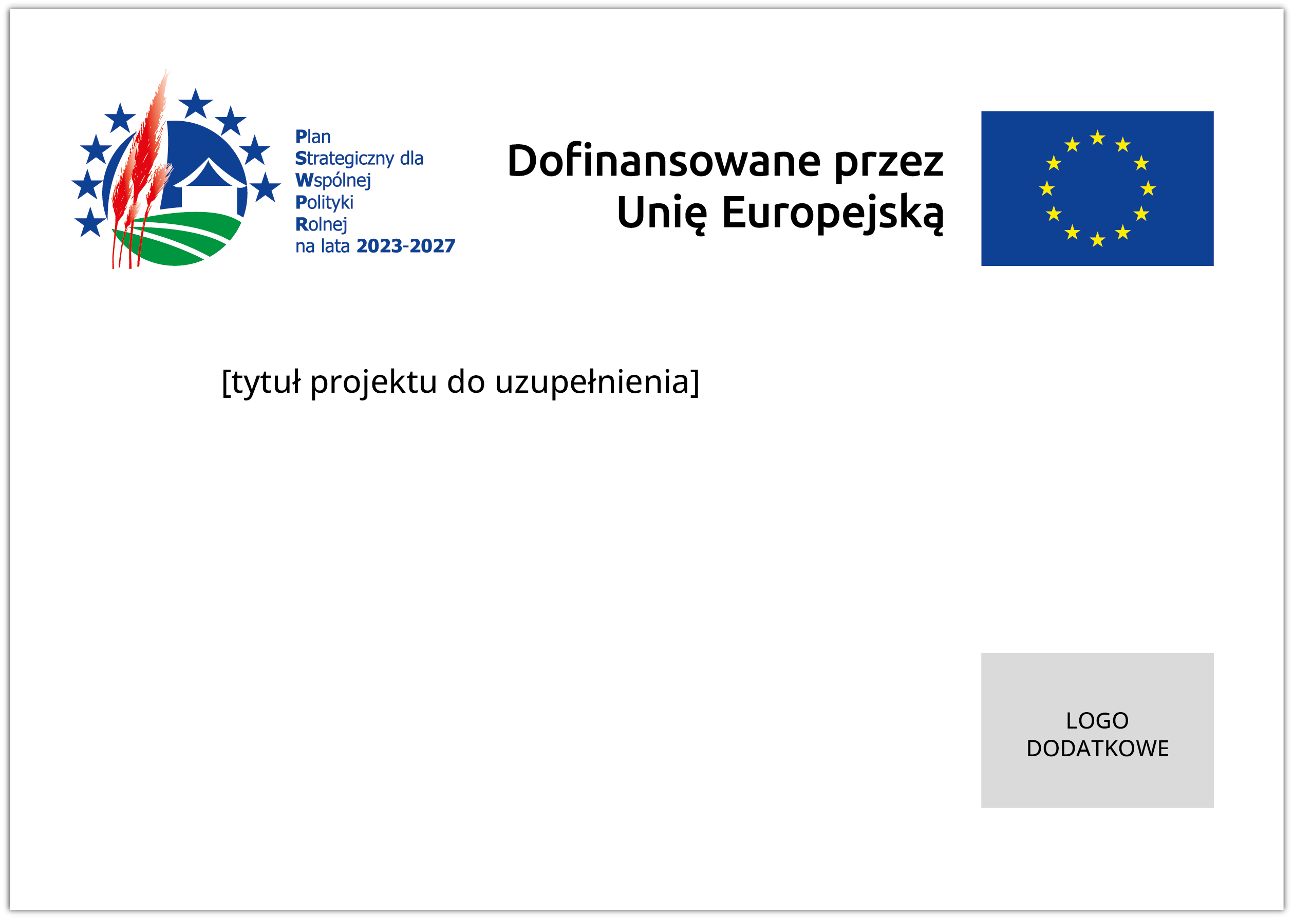 Plan Strategiczny dla Wspólnej Polityki Rolnej 2023-2027 - plakat informacyjny, wariant 4