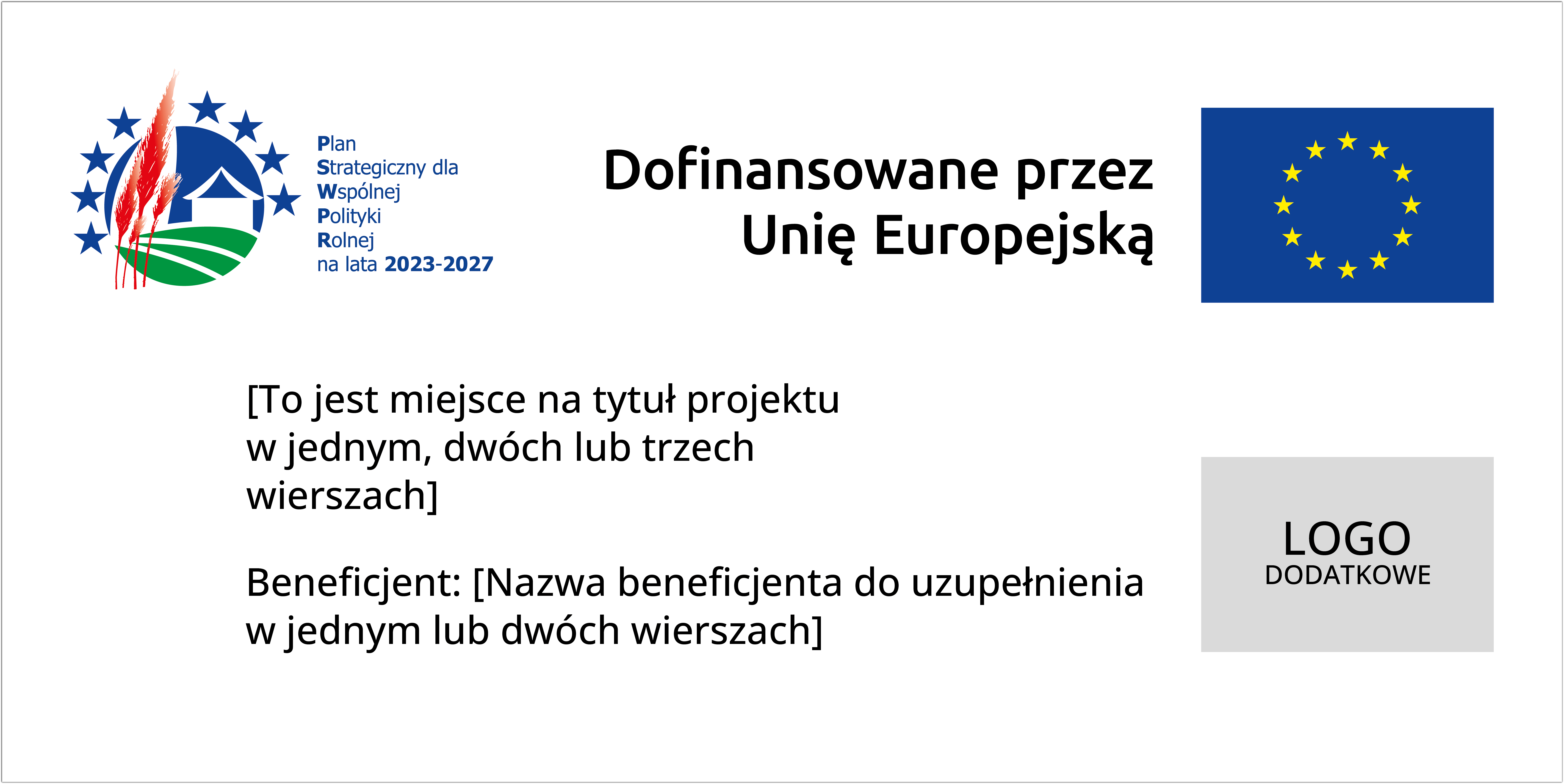 Plan Strategiczny dla Wspólnej Polityki Rolnej 2023-2027 - tablica informacyjna, wariant 1
