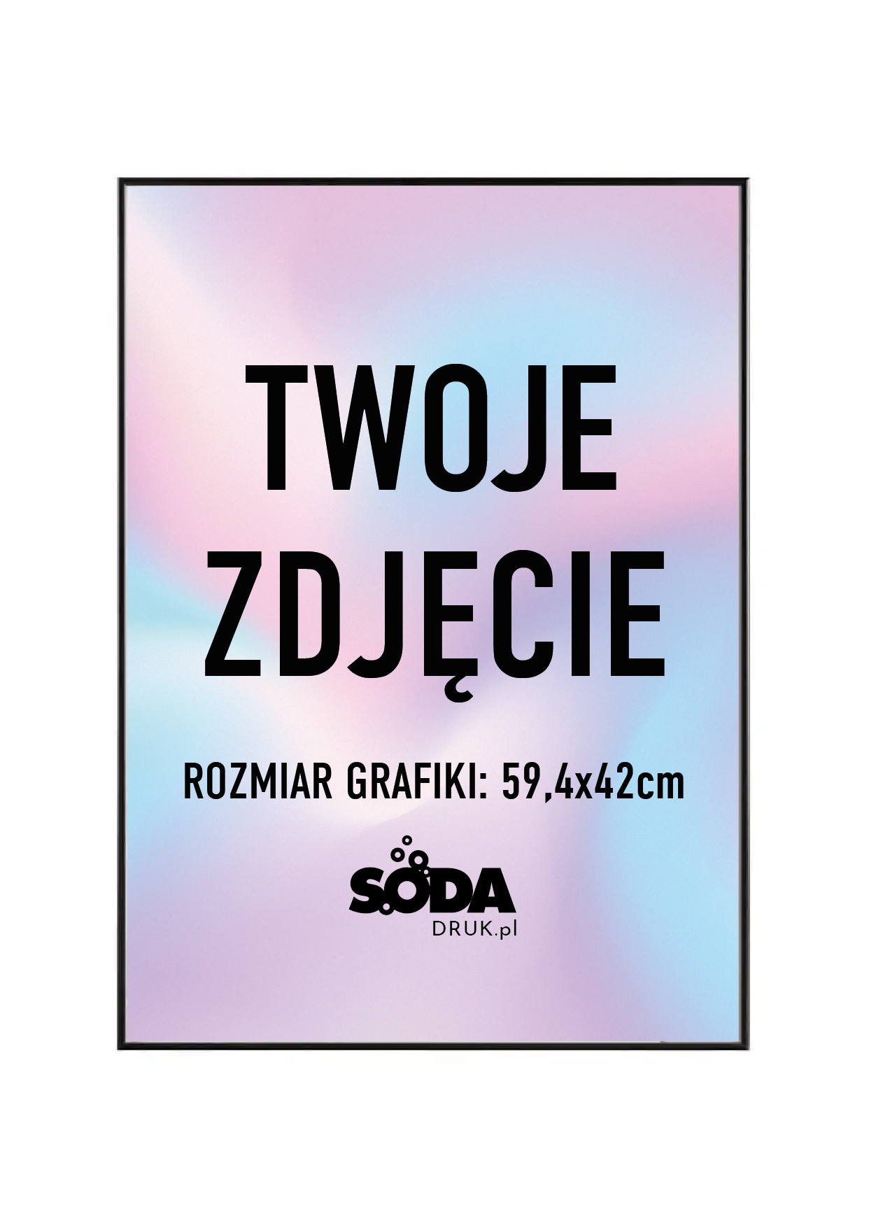 Plakat w cienkiej aluminiowej ramie z twoim zdjęciem - A2