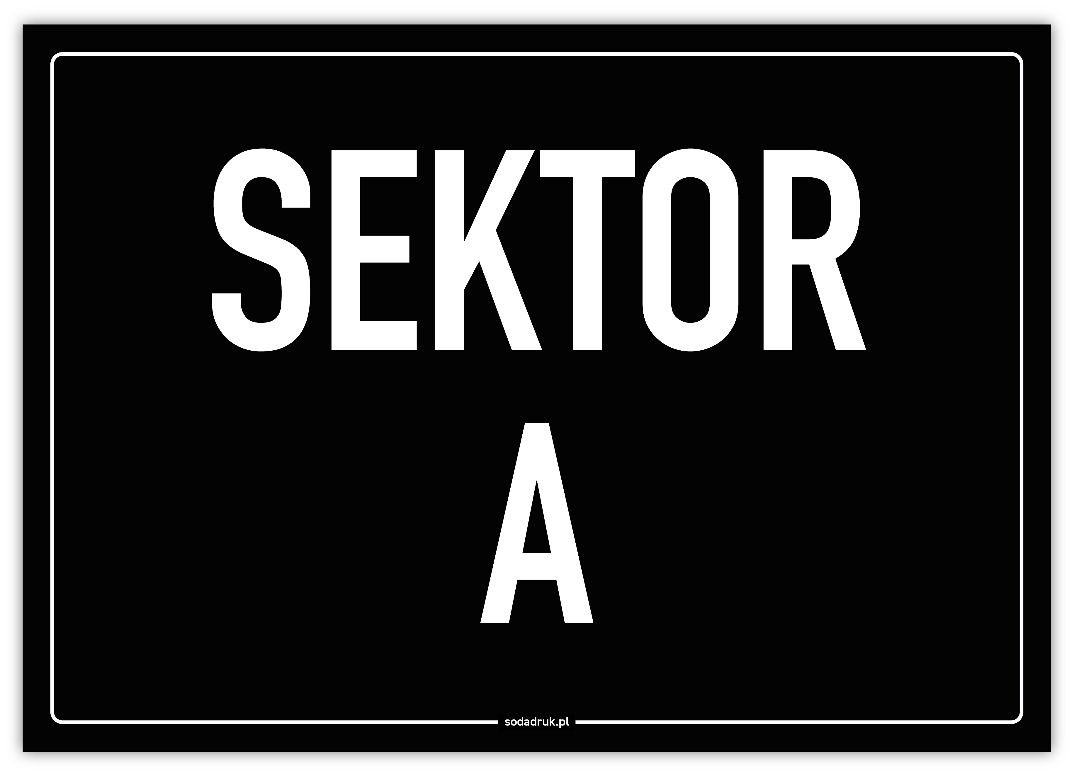 SEKTOR - tabliczka z możliwością personalizacji 